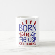 Född I USA Personlig Kaffe Mugg