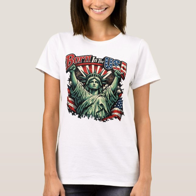 Född i USA T Shirt (Framsida)
