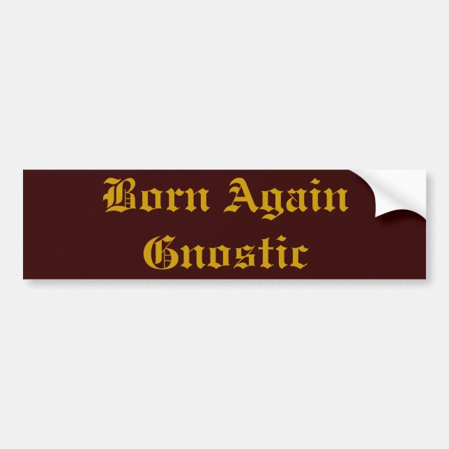 Född igen gnostiker bildekal (Framsidan)