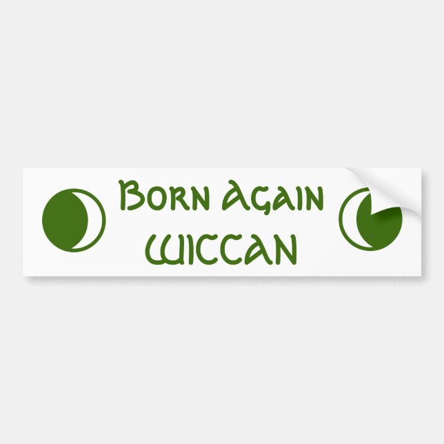 Född igen WICCAN-bildekal Bildekal (Framsidan)