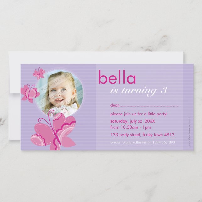 FÖDD INBJUDAN: flutterbybutterfly 3: (Framsida)