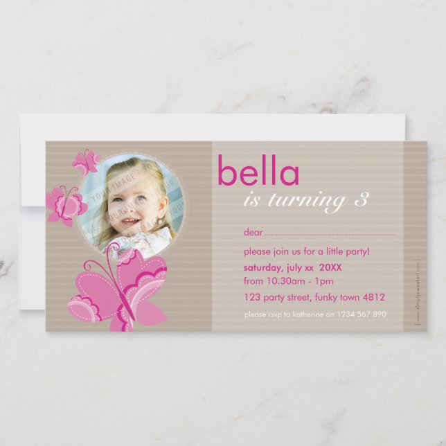 FÖDD INBJUDAN: flutterbybutterfly 5: (Framsida)