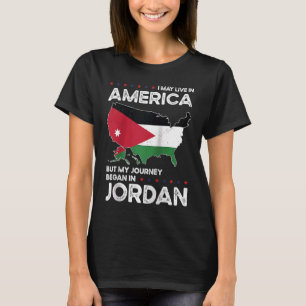 Född Jordanska Jordan American USA Citizmedborgars T Shirt