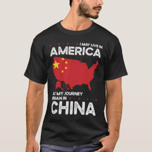 Född kinesisk China American USA CitizCitizCitizCi T Shirt