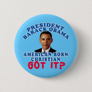 Född kristen för Barack Obama amerikan Knapp