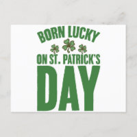 Född Lucky på St Patrick's Day irländsk födelsedag