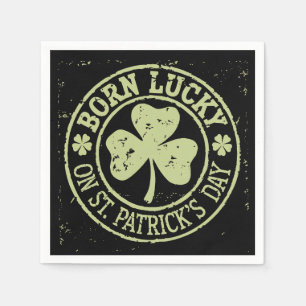 Född Lucky på St Patrick's Day irländska födelseda Pappersservett