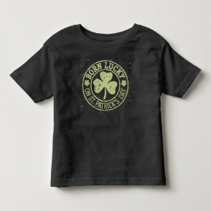 Född Lucky på St Patrick's Day irländska födelseda T Shirt