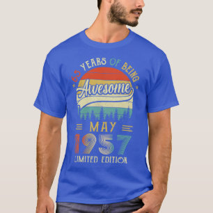 Född maj 1957 65e födelsedag 1957 65 år O T Shirt