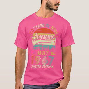 Född maj 1967, 55:e födelsedagen 1967, 55 år O T Shirt
