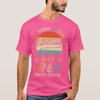 Född maj 1967, 55:e födelsedagen 1967, 55 år O T Shirt