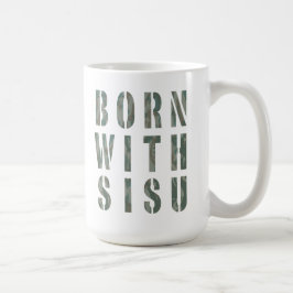 Född med Sisu Kamouflage 1 Kaffemugg