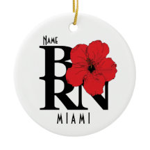 FÖDD Miami Florida Röd Hibiskus