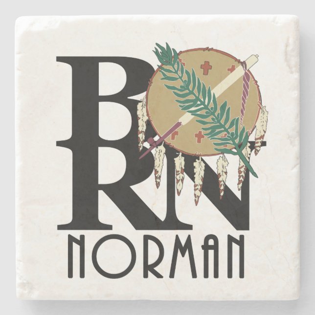 Född Norman Oklahoma Stenunderlägg (Framsidan)