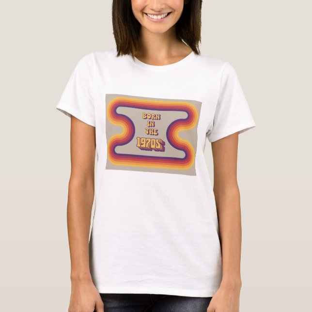 Född på 1970-talet, 10-årsjubileum, 10-årsjubileum t shirt (Framsida)