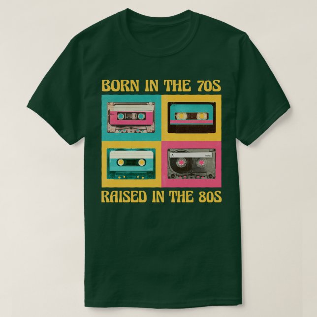 Född på 1970-talet, upphöjt på 80-talet t shirt (Design framsida)