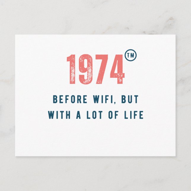 född på 1970-talet vykort (Framsida)