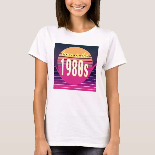 Född på 1980-talet, 10-årsjubileum, 10-årsjubileum t shirt (Framsida)