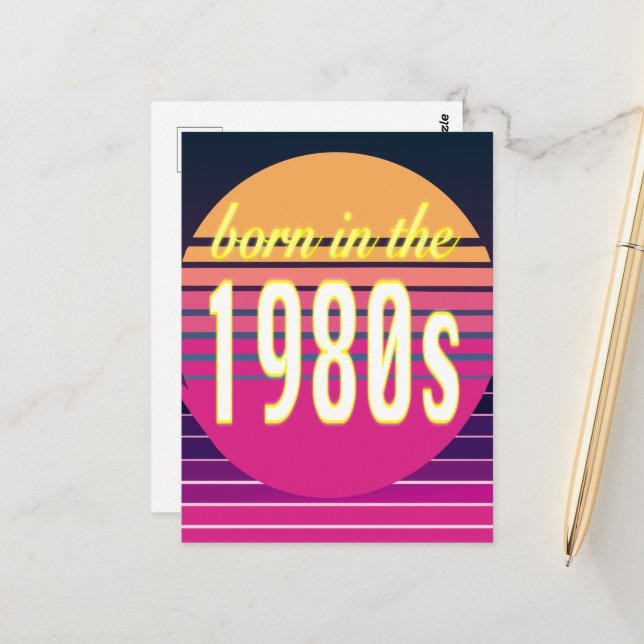 Född på 1980-talet, Millennials, Gen X, Födelseår Vykort (Fram/Back In Situ)