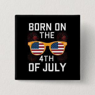 Född på 4 juli födelsedag solglasögon USA Knapp