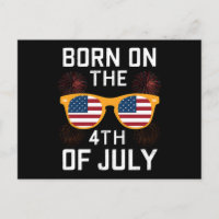 Född på 4 juli födelsedag solglasögon USA