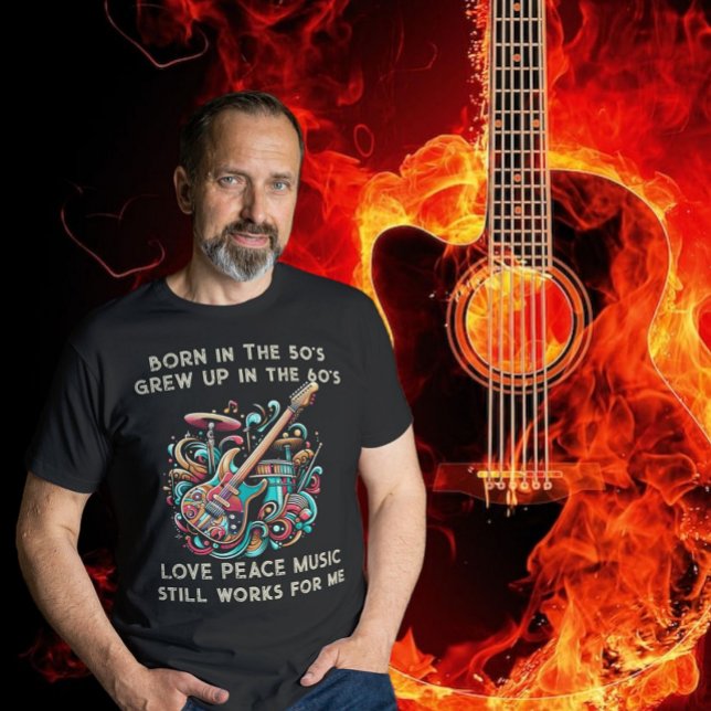 Född på 50-talet, pensionerad musiklärare Musician T Shirt (Skapare uppladdad)