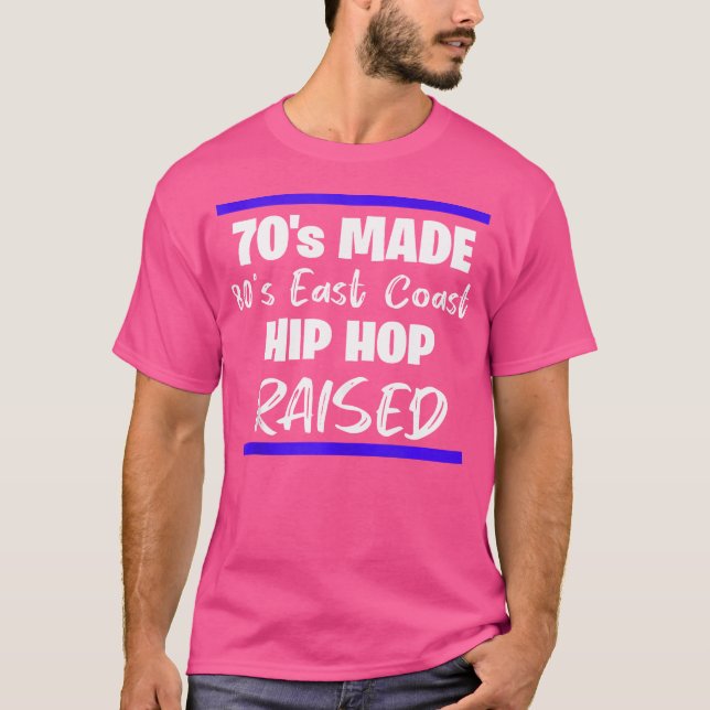 Född på 70-talet, upphöjt med 80-talets Kusten-rap T Shirt (Framsida)