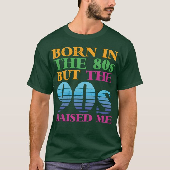 Född på 80-talet men 90-tals Nostalgi Presentidéer T Shirt (Framsida)