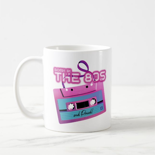 Född på 80-talet och Proud Cassette Tape Kaffemugg (Vänster)