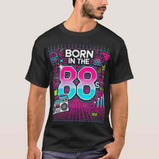 Född på 88-talet i Retro Graphic T-Shirt - Neon 80