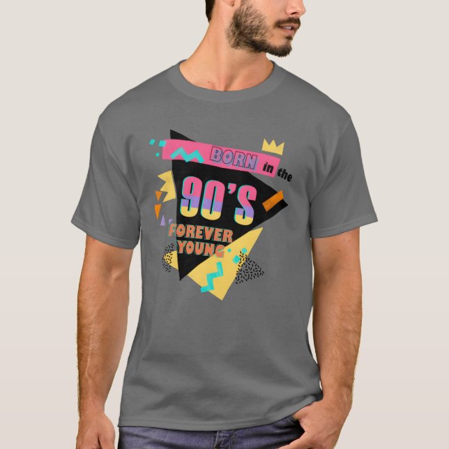 Född på 90-talet evigt unga vänner t shirt (Framsida)