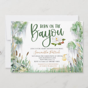Född på Bayou Baby Shower-inbjudan Inbjudningar