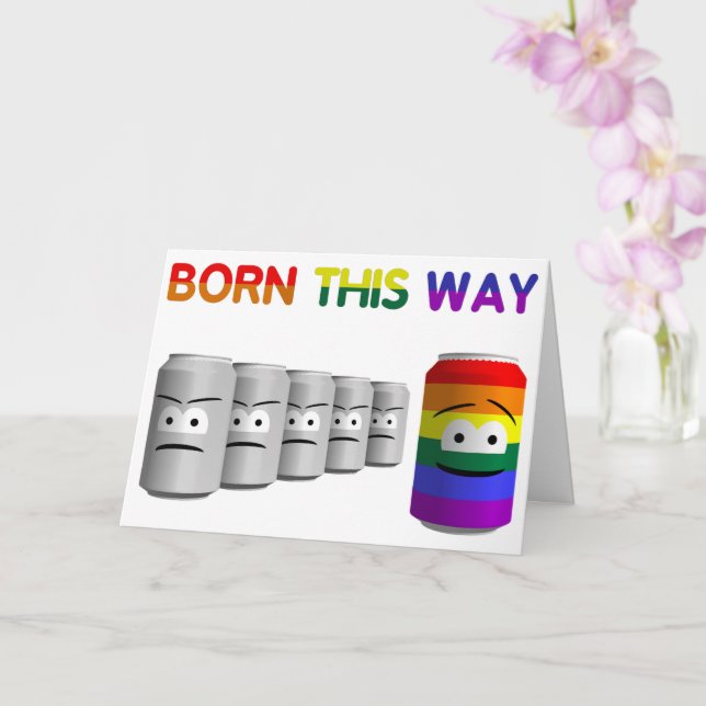 Född på detta sätt, HBT Rainbow Rand Kort (Orkide)