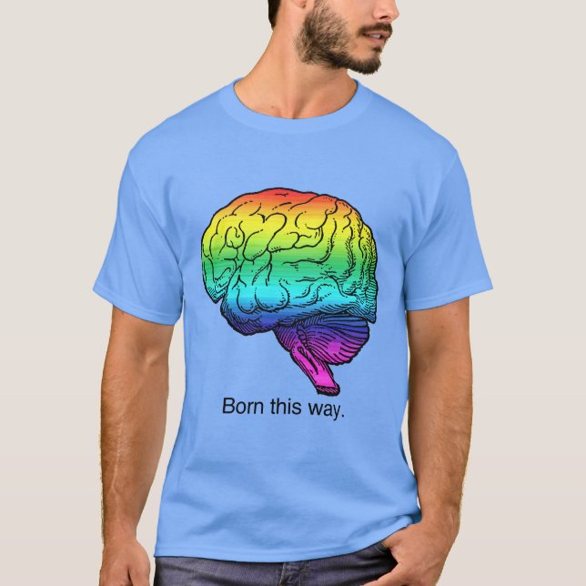 FÖDD PÅ DETTA SÄTT HJÄRNA T SHIRT (Framsida)