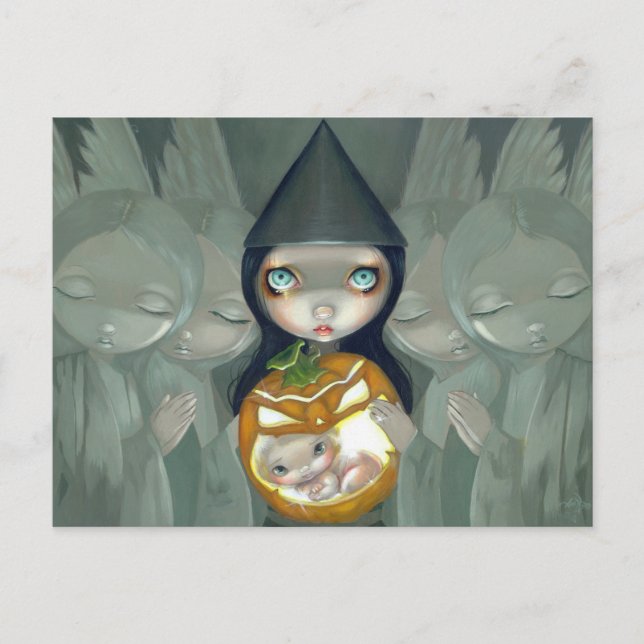 "Född på en pipa" vykort (Framsida)