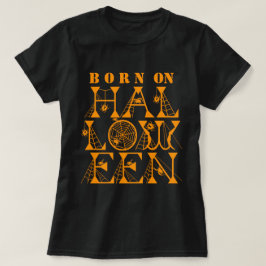 Född på Halloween Spider Cob Webben Scary Spooky T Shirt