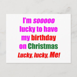 Född på jul helg vykort