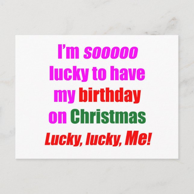 Född på jul helg vykort (Framsida)