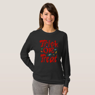 Född på Oktober 31a Halloween Bus eller godis T Shirt
