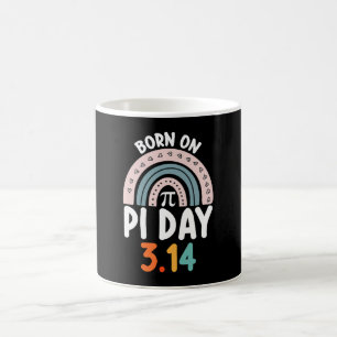 Född på Pi-dagen Födelsedag Matematik Roligt Kaffemugg