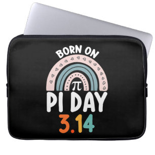Född på Pi-dagen Födelsedag Matematik Roligt Laptop Fodral