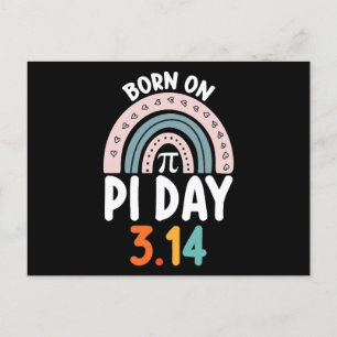 Född på Pi-dagen Födelsedag Math Roligt Vykort