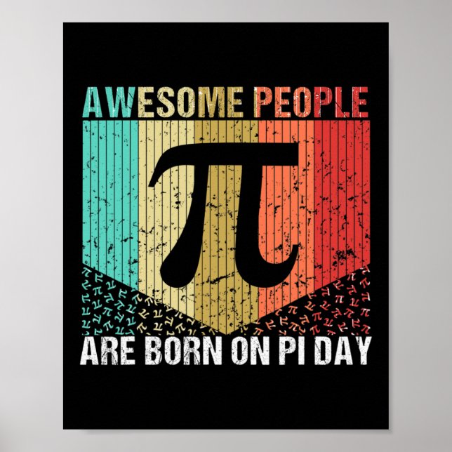 Född på Pi-dagen-födelsedagen Fantastisk-människor Poster (Framsidan)
