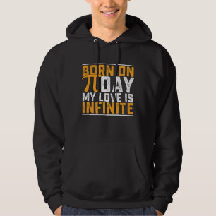 Född på Pi-dagen Min kärlek är oändlig matte kul Hoodie