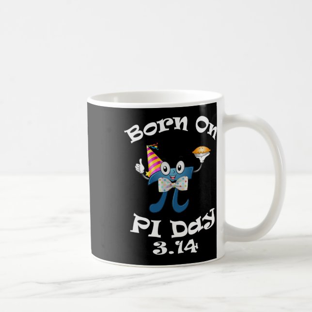 Född på Pi Day 3.14 mars 14:e födelsedagen Kaffemugg (Höger)