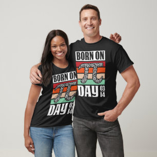 Född på Pi Day Birday Design T Shirt