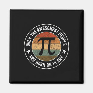 Född på Pi Day Birthday 14 Lönsam Vintage Pi Magnet