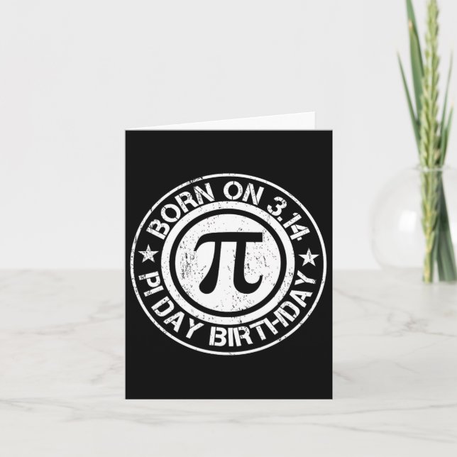 Född på Pi Day Birthday 3.14 Kort (Framsida)