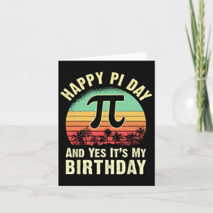 Född på Pi Day Birthday Dekoration Lycklig 14 mars Kort