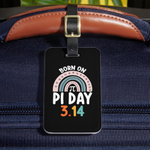 Född på Pi Day Birthday Math Funny Bagagebricka